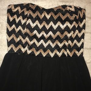 Black and Gold Windsor Dress